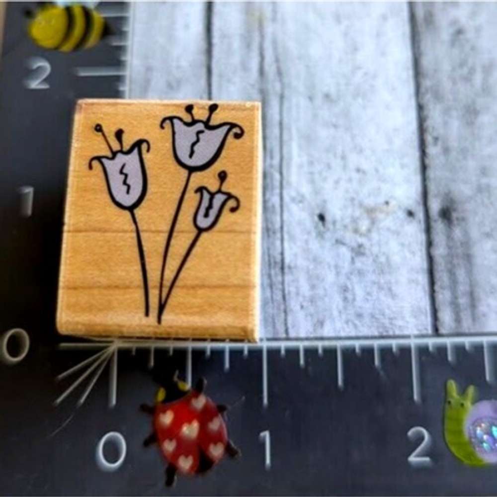 Hero Arts Flower Trio Spring Rubber Stamp Wood #C14